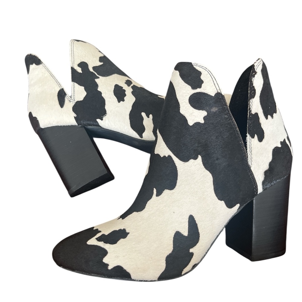 Steve Madden Calf Hair Cow Print Boots